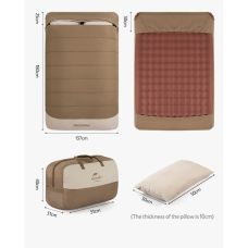 Спальный мешок двухместный Naturehike NH21MSD02, коричневый