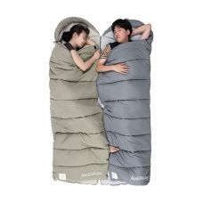 Спальник с капюшоном Naturehike M400 NH20MSD02, (1°C), левый, серый