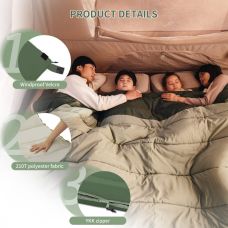 Спальний мішок двомісний Naturehike CNK2300019, зелений