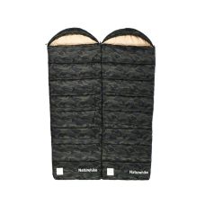 Спальный мешок с капюшоном Naturehike M320 CNK2350WS023, зеленый камуфляж, левый