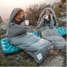 Спальник с капюшоном Naturehike M400 NH20MSD02, (1°C), левый, серый