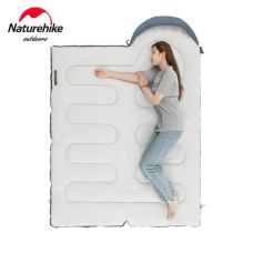 Спальник з капюшоном та закругленим дном Naturehike Y150 NH21MSD08 правий, темно-блакитний