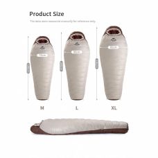 Спальник с натуральным пухом Naturehike Snowbird NH20YD001, р-р L, коричневый 380 г