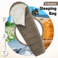 Спальник с капюшоном Naturehike MJ 600 CNK2300SD014, коричневый