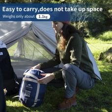Спальник с капюшоном Naturehike MJ300 CNK2300SD014, темно-голубой