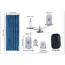Спальный мешок с натуральным пухом Naturehike CWM400 CNK2300SD013, зеленый