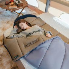 Спальник з капюшоном Naturehike Sunny Day PL02 U450 CNK2550WS028, (3,9°C), лівий, блакитно-синій