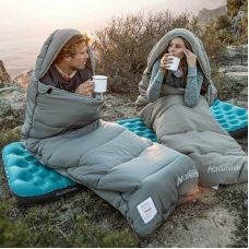 Спальник с капюшоном Naturehike M400 NH20MSD02, (1°C), правый, серый