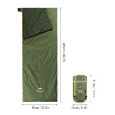 Спальный мешок Naturehike LW180 Mini NH21MSD04, правый, XL, темно-зеленый