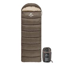 Спальник с капюшоном Naturehike U150 NH20MSD07, (11°C), правый, коричневый