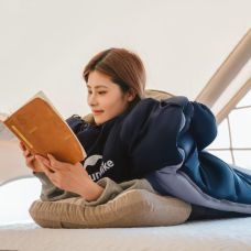 Спальник з капюшоном Naturehike Sunny Day PL02 U350 CNK2550WS028, (6°C), правий, коричнево-зелений