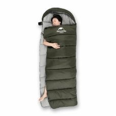 Спальник с капюшоном Naturehike U350 NH20MSD07, (1°C), правый, зеленый