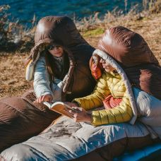 Спальник с натуральным пухом Naturehike Snowbird CNK2550WS014, р-р L, темно-коричневый 400 г