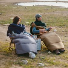 Спальник с капюшоном Naturehike Sunny Day PL02 U250 CNK2550WS028, (8,5 ° C), левый, голубовато-синий