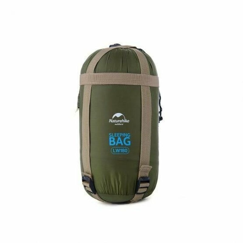 Спальник сверхлегкий Naturehike Ultra light LW 180 NH15S003-D, (20°C), p-p M, правый, темно-зеленый