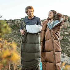 Спальник с капюшоном Naturehike U150 NH20MSD07, (11°C), левый, коричневый