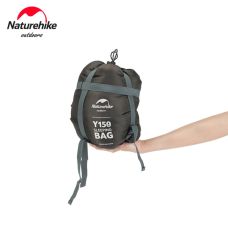 Спальник з капюшоном та закругленим дном Naturehike Y150 NH21MSD08 лівий, темно-блакитний