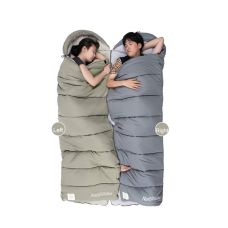 Спальный мешок с капюшоном Naturehike M300 CNK2350WS023, зеленый, левый