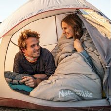 Спальник с капюшоном Naturehike M400 NH20MSD02, (1°C), правый, зеленый