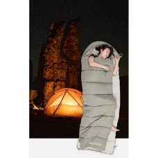 Спальный мешок с капюшоном Naturehike M300 CNK2350WS023, зеленый, правый