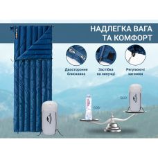Спальный мешок с натуральным пухом Naturehike CWM400 CNK2300SD013, зеленый