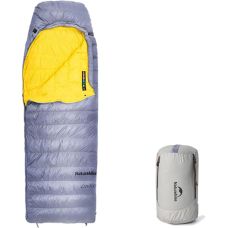 Спальник с натуральным пухом Naturehike CW700 CNK2450WS048, p-р M, желто-серый
