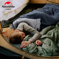 Спальник з капюшоном та закругленим дном Naturehike Y150 NH21MSD08 лівий, темно-блакитний