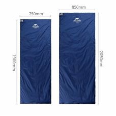 Спальник надлегкий Naturehike Ultra light LW 180 NH15S003-D, (20°C), p-p M, правий, блакитний