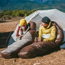 Спальник с натуральным пухом Naturehike Snowbird CNK2550WS014, р-р M, темно-коричневый 400 г