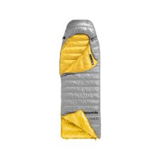Спальник с натуральным пухом Naturehike CW400 NH18C400-D, р-р M, желто-серый