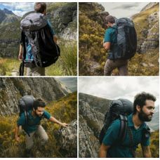 Рюкзак туристичний Naturehike Rock NH20BB113, 40+5 л, чорний