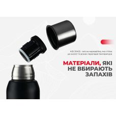 Термос Naturehike Q-9H NH19SJ010, 304 сталь, 1.0 л, черный