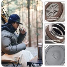 Термос титановый с чехлом Naturehike CNK230CF012 600 ml