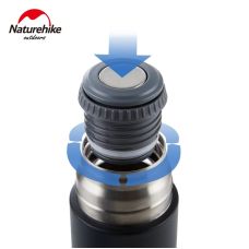 Термос Naturehike NH17S020-B, 304 сталь, 0.6 л, серебряный