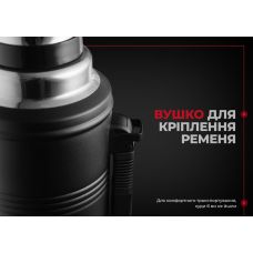 Термос с ручкой Naturehike Q-9H NH19SJ011, 304 сталь, 2.2 л, черный