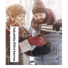 Термос Naturehike NH17S020-B, 304 сталь, 0.6 л, серебряный