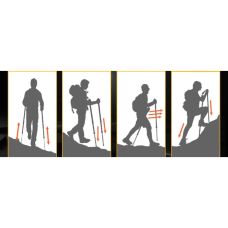 Трекінгова палиця Naturehike NH17D017-D, 56-120 см, чорна