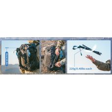 Комплект из пятисекционных складных трекинговых палок Naturehike CNK2450DS013 Gale Pro, 115-135 см, 2 шт, черные