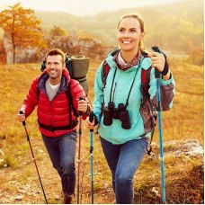 Трекінгові палиці Naturehike NH17D009-Z, алюміній,  блакитні 2 шт