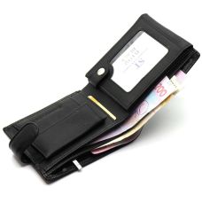 Класичний чоловічий портмоне з натуральної шкіри ST Leather В102 Чорний