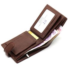 Стильное кожаное мужское портмоне ST Leather В103 Коричневый