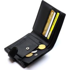 Мужское портмоне из натуральной кожи ST Leather В104 Черный