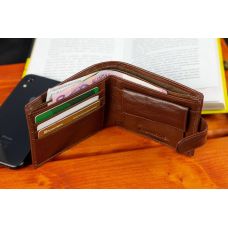 Мужское портмоне из натуральной кожи ST Leather В104 Коричневый
