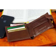 Мужское портмоне из натуральной кожи ST Leather В104 Коричневый