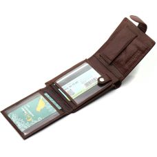 Класичний чоловічий портмоне з натуральної шкіри ST Leather В102 Коричневий