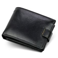 Класичний чоловічий портмоне з натуральної шкіри ST Leather В102 Чорний