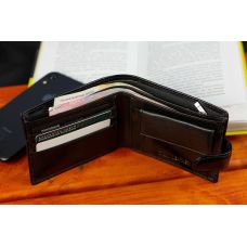 Мужское портмоне из натуральной кожи ST Leather В104 Черный