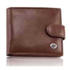 Стильное кожаное мужское портмоне ST Leather В103 Коричневый