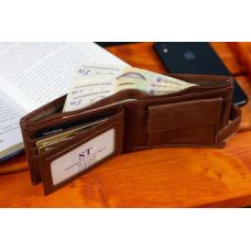 Стильное кожаное мужское портмоне ST Leather В103 Коричневый