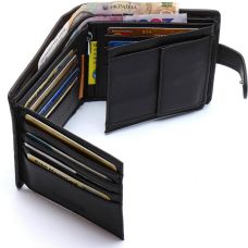 Чоловічий портмоне з натуральної шкіри ST Leather ST153 чорний